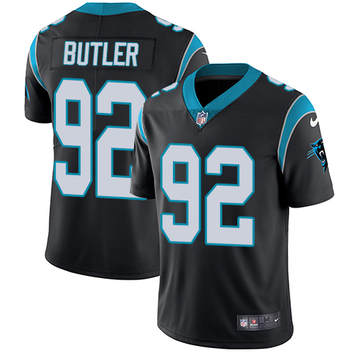 Nike Panthers #92 Vernon Butler Black Team Color Men's Stitched NFL Vapor Untouchable Limited Jersey - Click Image to Close